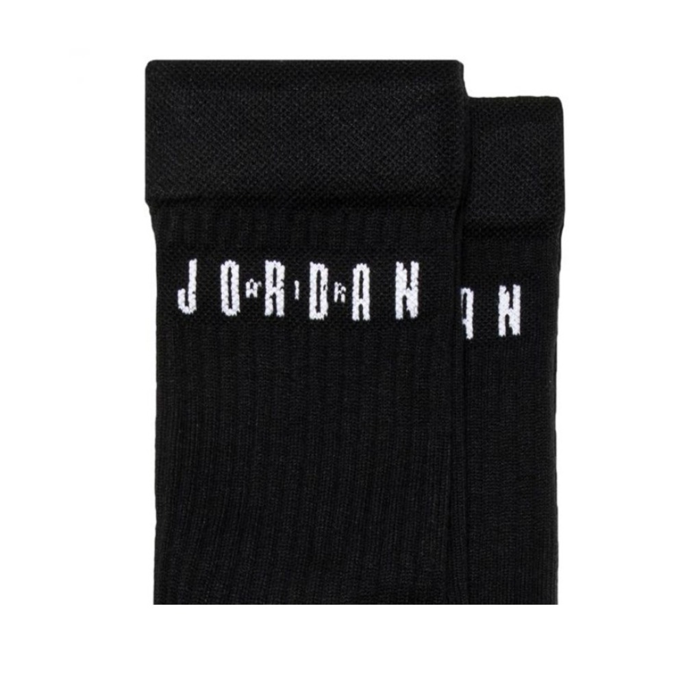 New JORDAN LEGACY REMASTERED 2-PACK CREW SOCKS Medium Men Black/White SK0025-010 - Picture 2 of 4